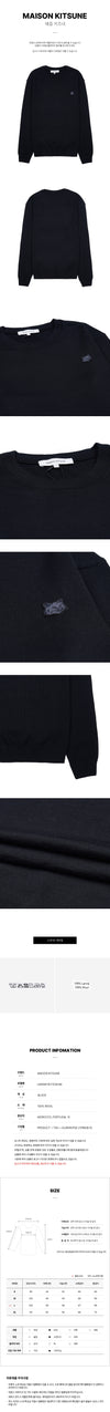 MAISON KITSUNE Männliches Foxpatch-Strickoberteil 73539093 [P]