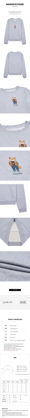 MAISON KITSUNE Dressed Fox Sweatshirt LW00309KM001 LGM 68395316 [P]