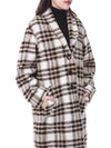 Isabel Marant Check Volume Wool Long Coat 150657987 [P]