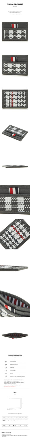 THOM BROWNE Checkered Weaving Single Card Holder 34641843 [P]