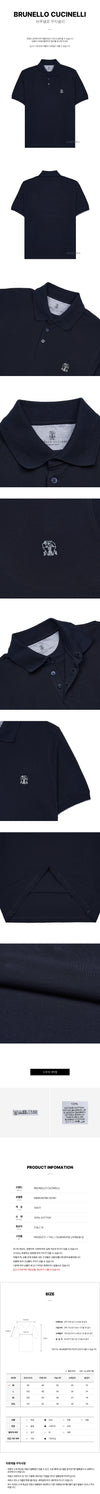 Brunello Cucinelli CD361 SS26 Men's Logo Polo Shirt 154662686 [P]