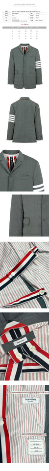 Thom Browne 24FW Diagonal Stripe Down Fill Padded Jacket Mad Gray MJD088X 07259 035 151784286 [P]