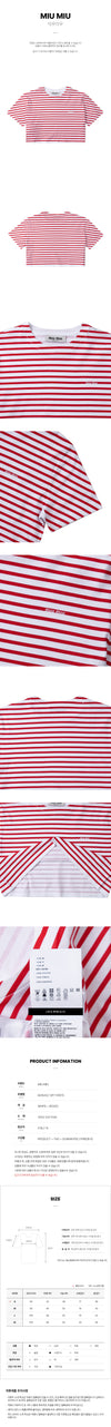 MIU MIU Damen T-Shirt mit Print-Logo aus Baumwolle MJN452 12P7 F0970 48460090 [P]