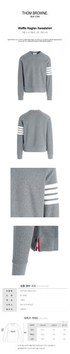 THOM BROWNE 4バラグランスリーブスウェットシャツミッドグレー 06452 035 117784353 [P]