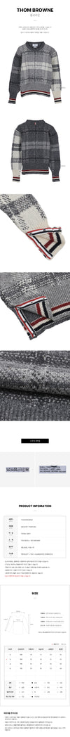 THOM BROWNE Herren Karierter Jacquard Wollpullover MKA410F Y1506 982 68395395 [P]