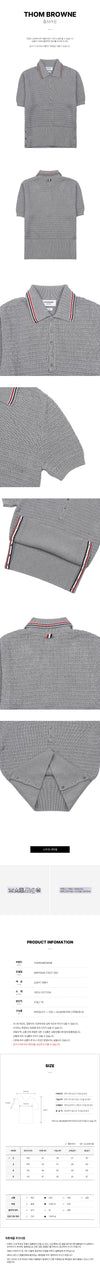 THOM BROWNE テクスチャードスティッチポロシャツ 72707004 [P]