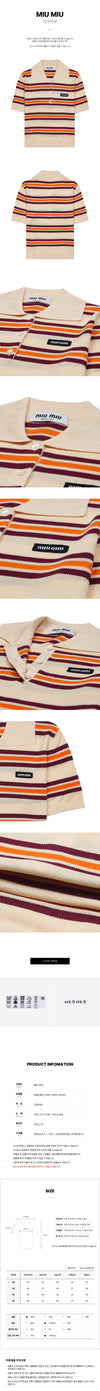 Miu Miu Silk Cotton Knit Polo Shirt 80615276 [P]
