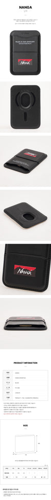 NANGA 3Z049Z BLK SS26 公用 ロゴ マグセーフ カード財布 159404698 [P]