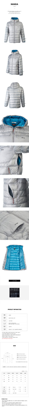 NANGA ND2241 1A033 L.GRY FW25 Men's Minimized Rhythm Hooded Padded Jacket 146848967 [P]