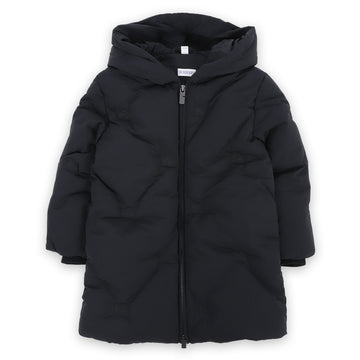 Burberry Kids Embroidered Logo Down Long Padded Jacket (Black) 8089409 115734614