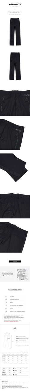 Off White Men's Tuxedo Zip Clean Pants OMCA168R21FAB0011000 19085869 [P]