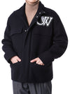 OFF WHITE Wolle Varsity Fieldjacke mit Logo-Stickerei/OMEA399C 99FAB001 1001 111122686 [P]