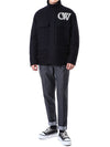 OFF WHITE Wolle Varsity Fieldjacke mit Logo-Stickerei/OMEA399C 99FAB001 1001 111122686 [P]