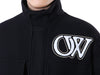 OFF WHITE Wolle Varsity Fieldjacke mit Logo-Stickerei/OMEA399C 99FAB001 1001 111122686 [P]