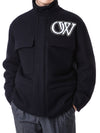 OFF WHITE Wolle Varsity Fieldjacke mit Logo-Stickerei/OMEA399C 99FAB001 1001 111122686 [P]