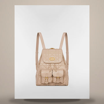 DIOR Caro Medium Backpack Powder Beige Macro Cannage Leder M6301UNOZ_M51U 158666155 [P]