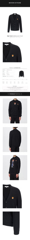 Maison Kitsune Fox Head Wool Knit Cardigan PM00501KT1181 P199 150545626 [P]