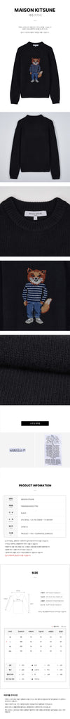 Maison Kitsune Dressed Fox Wool Knit for Men FW25 P199 PM00806KH0002 150664778 [P]