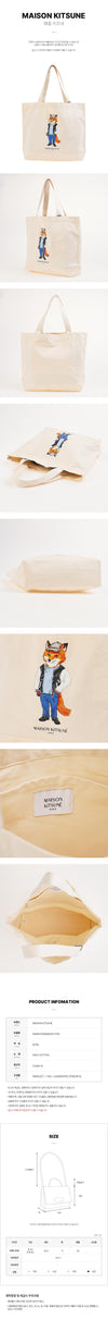 Maison Kitsune Dressed Fox Tote Bag P700 FW25 148445746 [P]