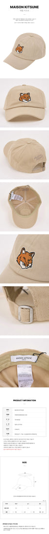 Maison Kitsune PM06100WW0096 0335 FW25 Unisex Fox Head Cap 150664779 [P]