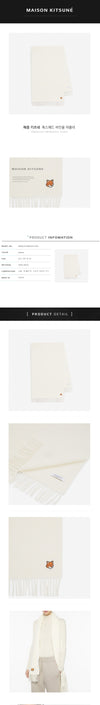 MAISON KITSUNE Fuchs Kopf Virgin Wool Schal PM06201WB0044 P205 153740233 [P]