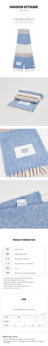 MAISON KITSUNE ストライプマフラー 148395216 [P]