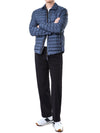 PARAJUMPERS Luna Logo Patch Kragen Daunennederjacke (C-Blau) D02 0300 115029257 [P]