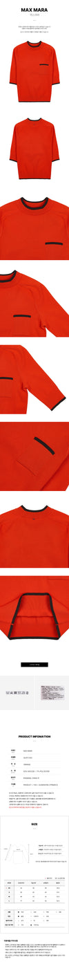MaxMara Women's Short Sleeve Knit Sweater 002 73538826 [P]