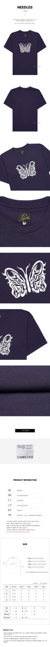 NEEDLES EGGPLANT SS25 Herren Kurzarm Crewneck T-Shirt 138172668 [P]