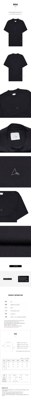 ROA RBMW0254JY22 BLK0001 SS25 メンズ ライト ウェイト Tシャツ 132698900 [P]