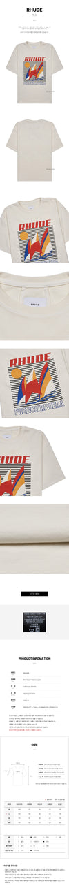 RHUDE Herren Poster T-Shirt 0241 SS25 RHPS25TT10012 132698928 [P]