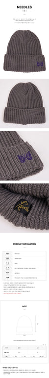 NEEDLES Mütze aus Merinowolle uni Grau FW25 152756662 [P]
