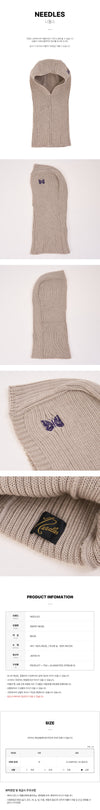 Needles MERINO WOOL BALACLAVA BEIGE FW25 152756663 [P]