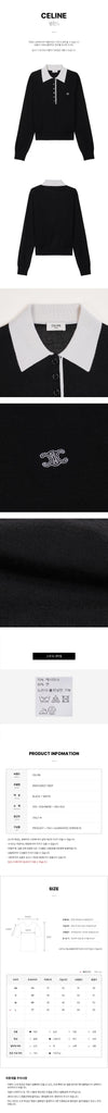 Celine Women's Cashmere Silk Polo Knit 156161839 [P]