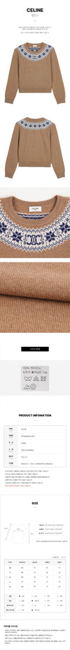 CELINE FW25 レディース フェアアイル クルーネック ニット 149508033 [P]