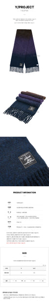Y PROJECT メンズ ロゴ パッチ マフラー SCARF16S25 パープル/ブラウン 73983280 [P]
