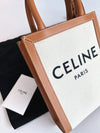 CELINE Mini Cabas Vertical Tasche aus Canvas mit Lederbesatz 193302BNZ 02NT 145497353 [P]