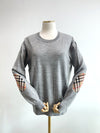 BURBERRY Frauen Wollstrickpullover mit Check-Patch 160078825 [P]