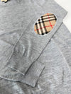 BURBERRY Frauen Wollstrickpullover mit Check-Patch 160078825 [P]