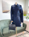 Burberry Harbourne Half Trench Coat - Navy 80192541 39321294 [P]
