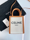 CELINE Mini Cabas Vertical Tasche aus Canvas mit Lederbesatz 193302BNZ 02NT 145497353 [P]