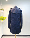 Burberry Harbourne Half Trench Coat - Navy 80192541 39321294 [P]