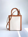 CELINE Mini Cabas Vertical Tasche aus Canvas mit Lederbesatz 193302BNZ 02NT 145497353 [P]