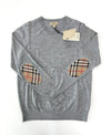 BURBERRY Frauen Wollstrickpullover mit Check-Patch 160078825 [P]
