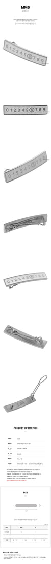 MAISON MARGIELA SM6TW0011 P7211 961 SS25 Damen Nummerierung Logo Haarklammer 132700200 [P]