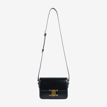 Celine Classic Triomphe Bag Black 6AP1W2TV 163155944 [P]