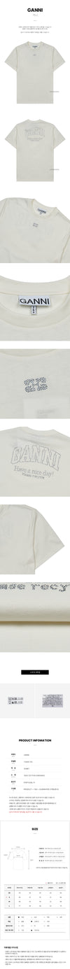 GANNI ラインストーン ロゴ Tシャツ 126653071 [P]