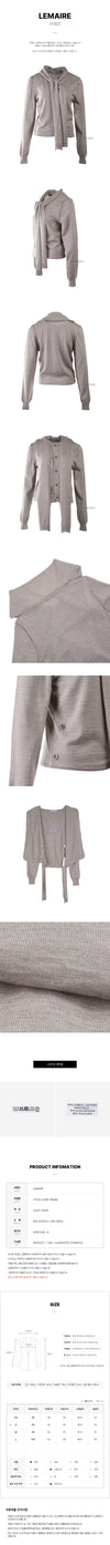 LEMAIRE TWISTED SCARF CARDIGAN 146334661 [P]