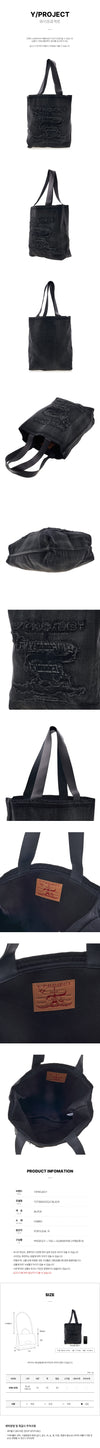 Y PROJECT Herren Logo Stickerei Tote Bag BLACK 55846984 [P]
