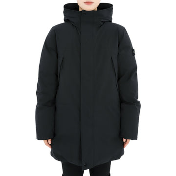 STONE ISLAND ストーン キッズ ワッペン パッチ フード ダウン パディング ジャケット (ブラック) 811640434 V0029 14A 115621178